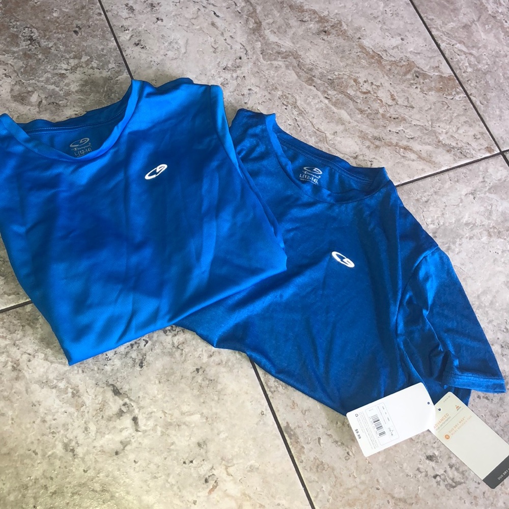 2pack royal blue dri fit youth SS tshirts